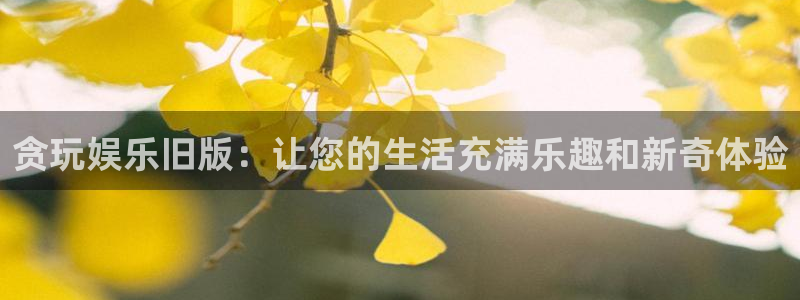银河娱乐4平台：贪玩娱乐旧版：让您的生活充满乐趣和新奇体验
