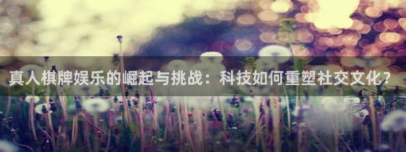 银河娱乐平台在线开户：真人棋牌娱乐的崛起与挑战：科技如何重塑社交文化？