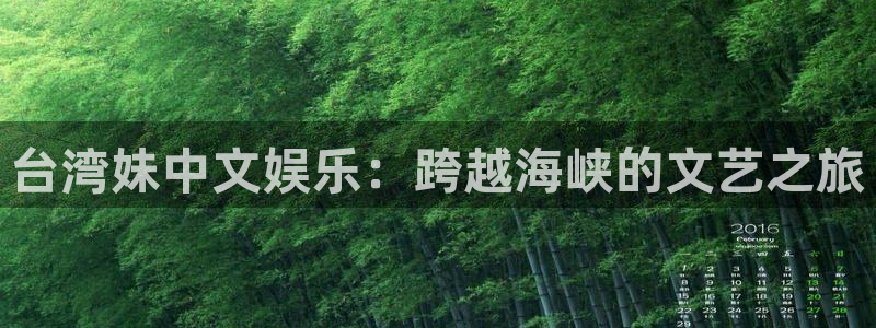 银河娱乐体育凯捷代理注册：台湾妹中文娱乐：跨越海峡的文艺之旅